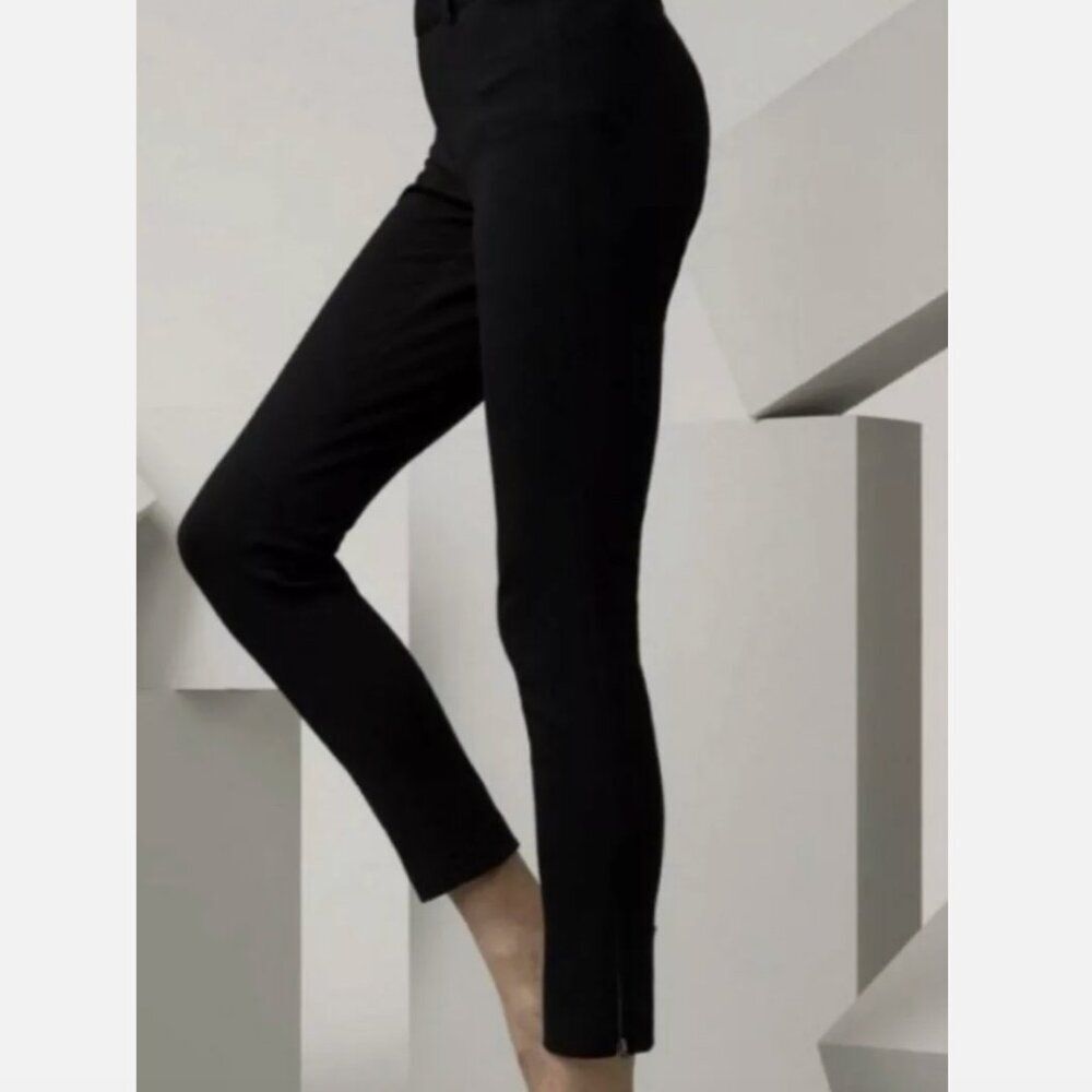 Vince The Italy Ankle Zipper Ponte Skinny Stretch Pants Size 4 Black
